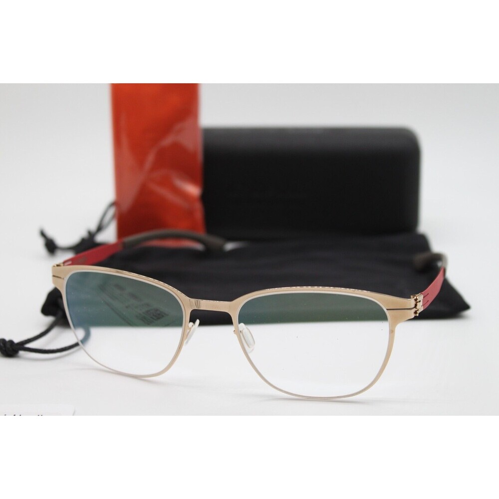 NEW IC! BERLIN LUKA ROSE GOLD CHILLI WARM GREY AUTHENTIC EYEGLASSES W/CASE 53-19